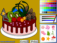 Chocolate cake colouring
