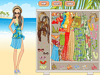 Cute Hawaiian Girl Dress Up